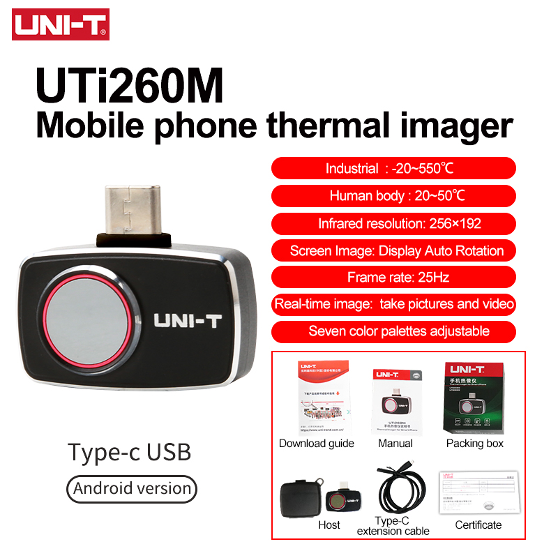 Kamera Termal UNI-T Untuk Pons - Thermal Imaging Camera 256X192 ulasan dan harga